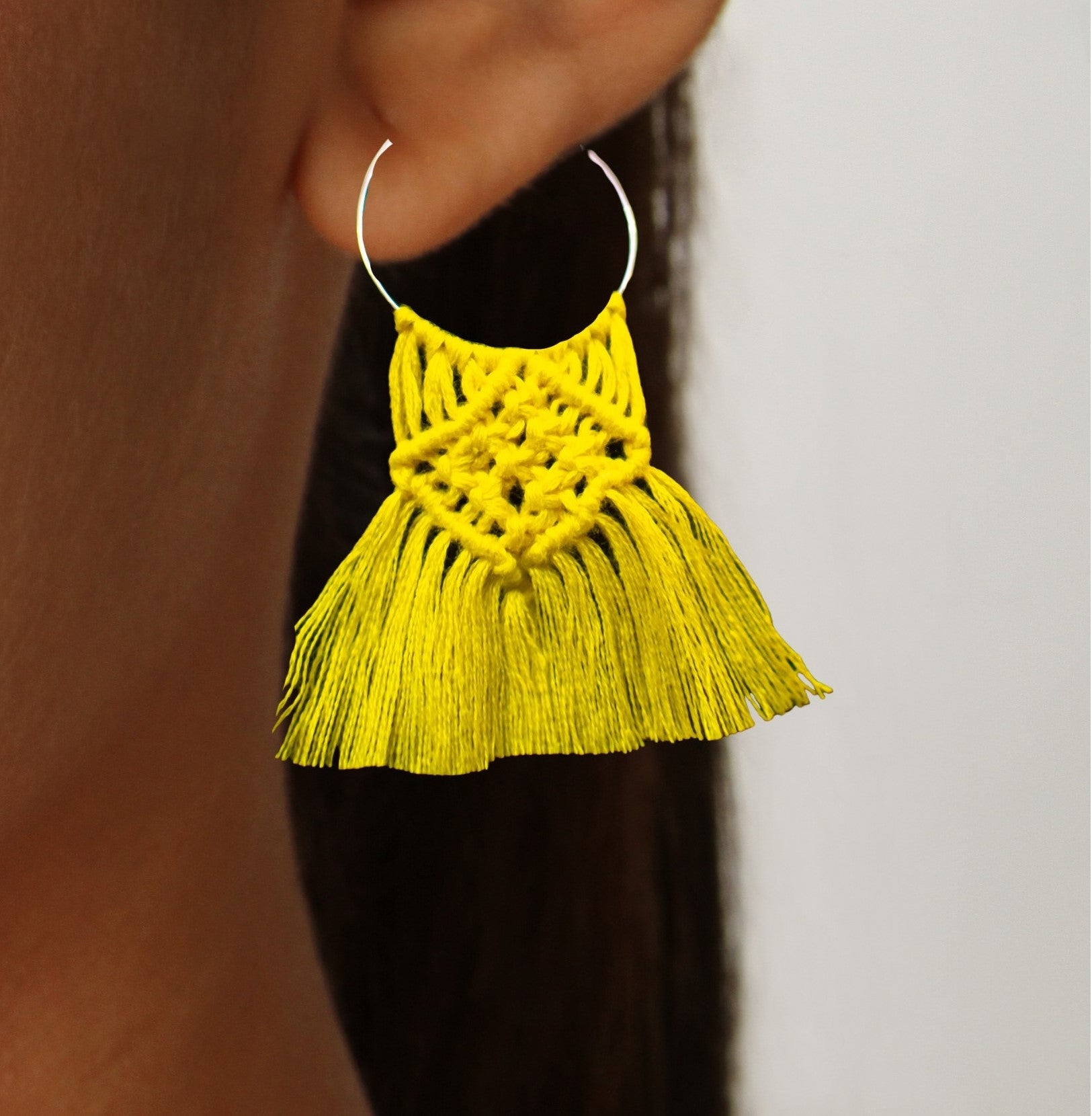 Yellow mustard store earrings