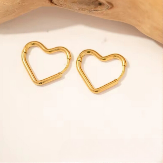 Golden Heart Earrings