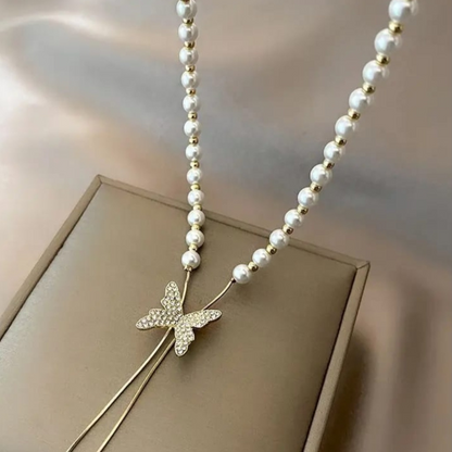 Pearls n Butterfly Necklace