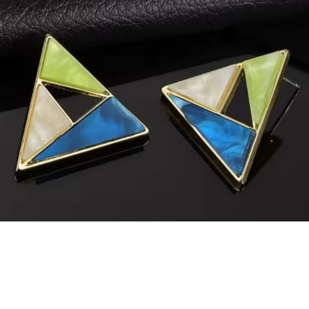 Color the Triangle Earrings