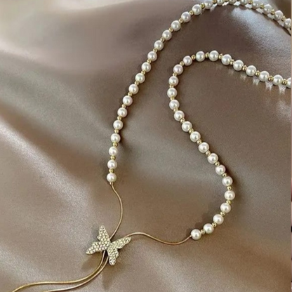 Pearls n Butterfly Necklace