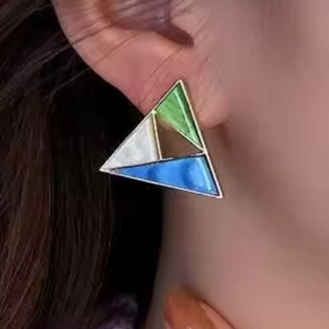 Color the Triangle Earrings