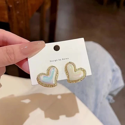 Pearl Heart Statement Earrings