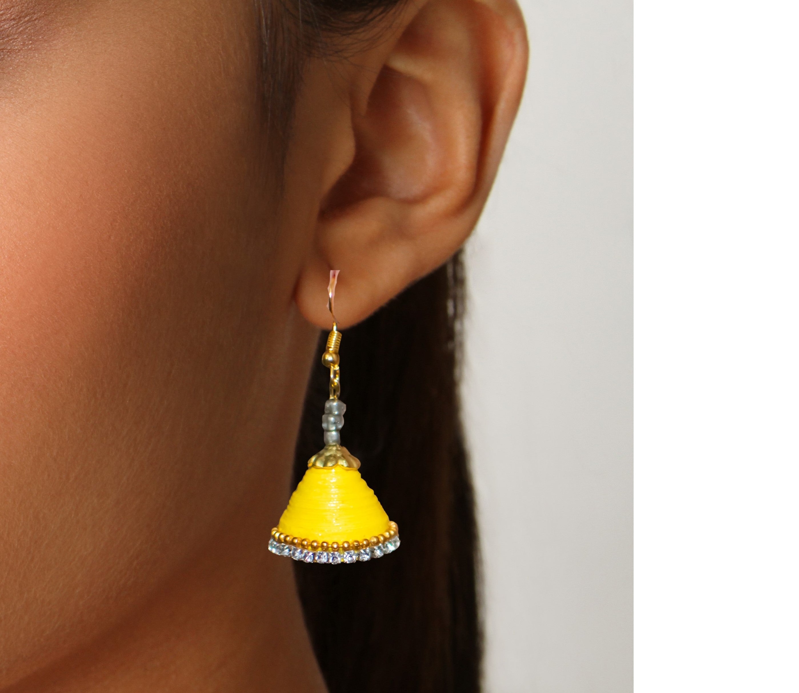 Yellow Meenakari Earrings 2024 | favors.com