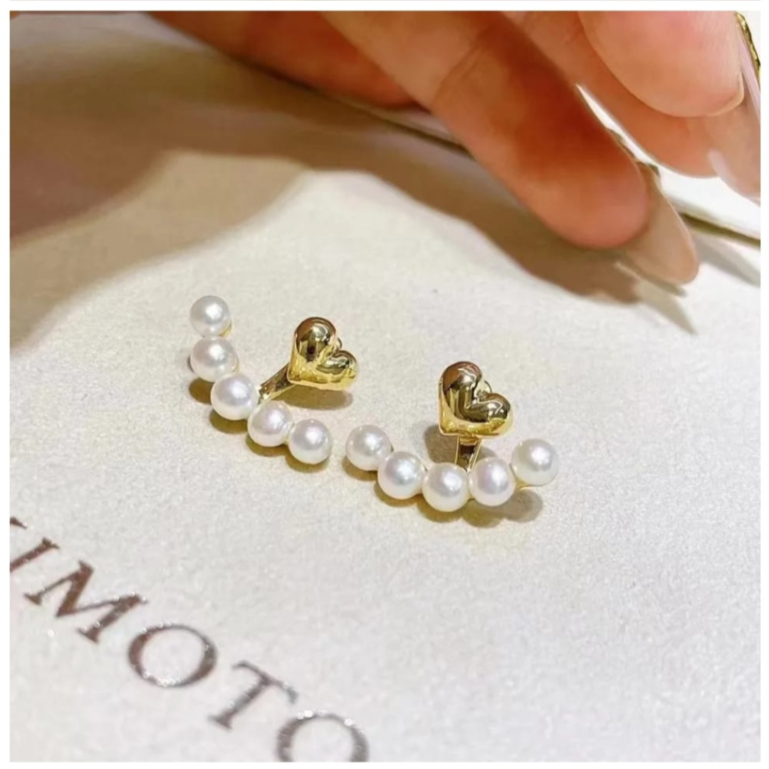Pearl and Heart Minimal Earrings
