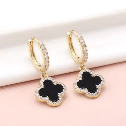 Statement Black Hoop Earrings