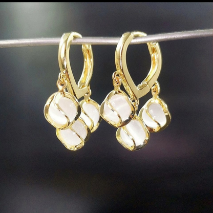 Pretty Crystal Hoop Earrings