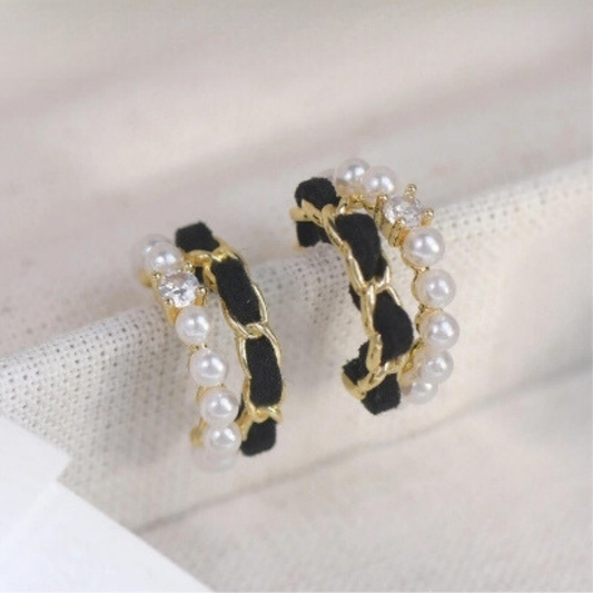 Pretty Pearl Hoop Earrings