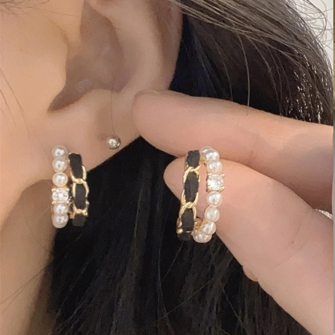 Pretty Pearl Hoop Earrings