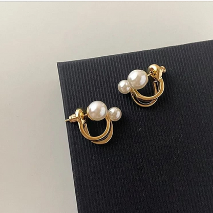 Bling Pearl Whirl Earrings