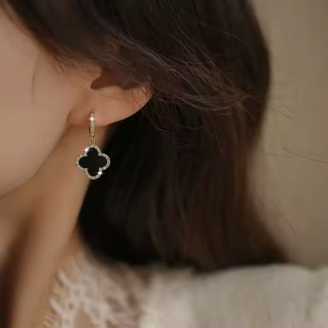 Statement Black Hoop Earrings