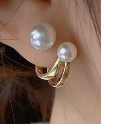 Bling Pearl Whirl Earrings