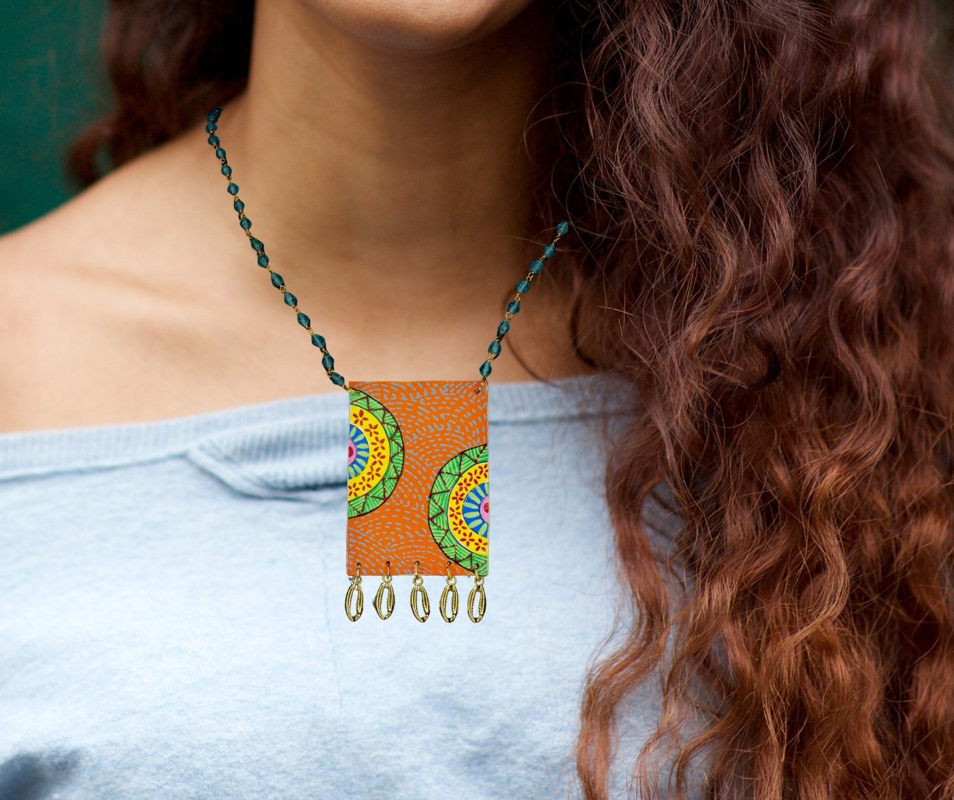 Malay Necklace Handpainted Handmade Gifts l Artscrafted ArtsCrafted