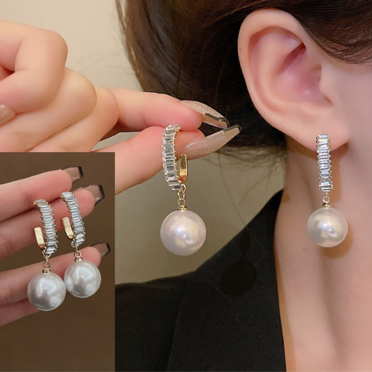 Pretty Pearl Hoop Earrings