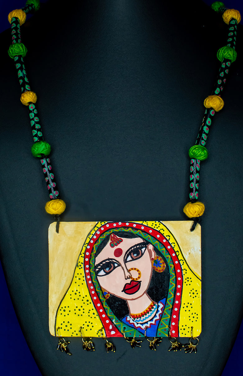 Anvesha' Necklace, Handpainted Jewlery : Handmade Gifts l