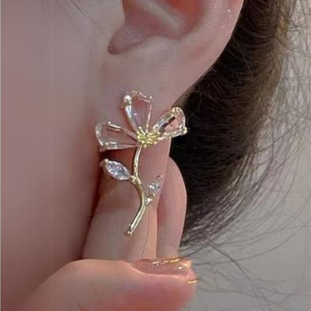 Crystal Flower Earrings