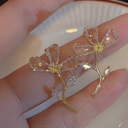 Crystal Flower Earrings