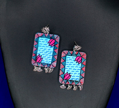 Meen Earrings, Handpainted : Handmade