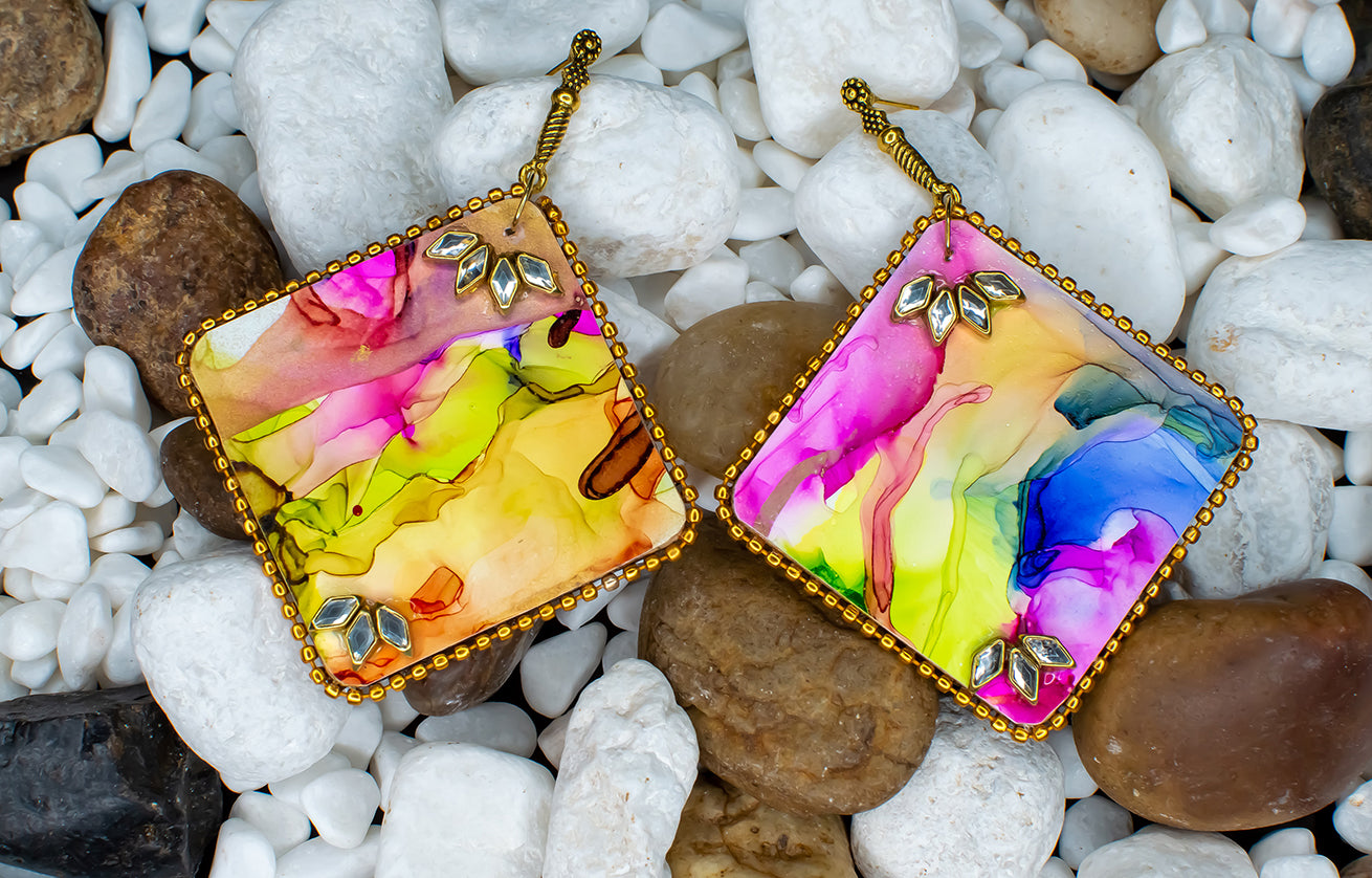 Kashi Fluid Earrings : Handmade