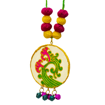 Kalindi Necklace, Handpainted : Handmade